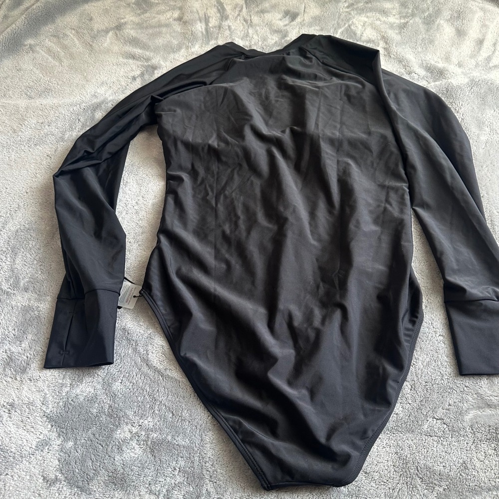 Relleciga Womens Black Long Sleeve One Piece Swimsuit Rash Guard XL - Picture 6 of 6